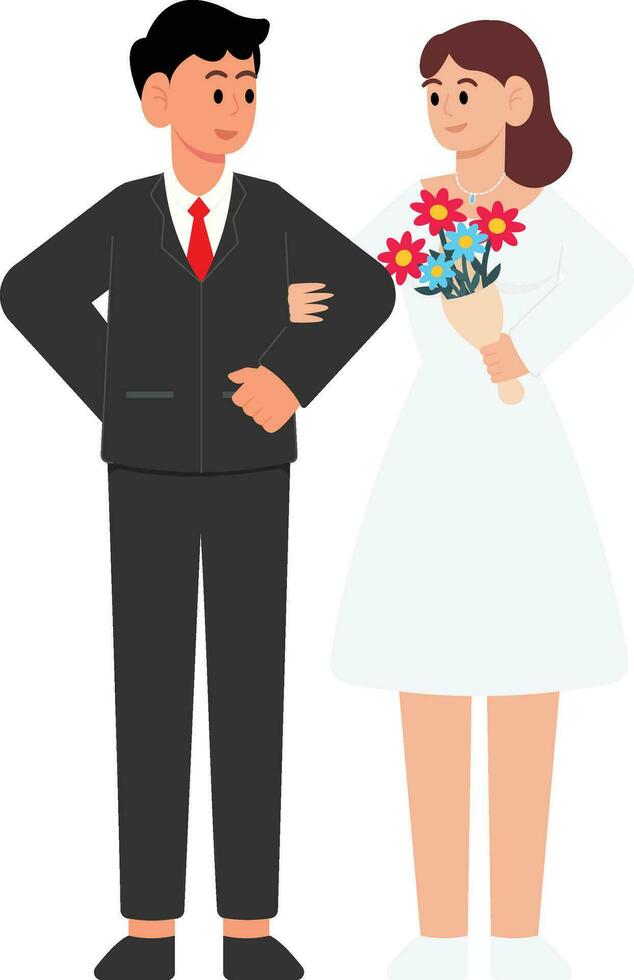 bruiloft poses staren Bij elk andere illustratie vector