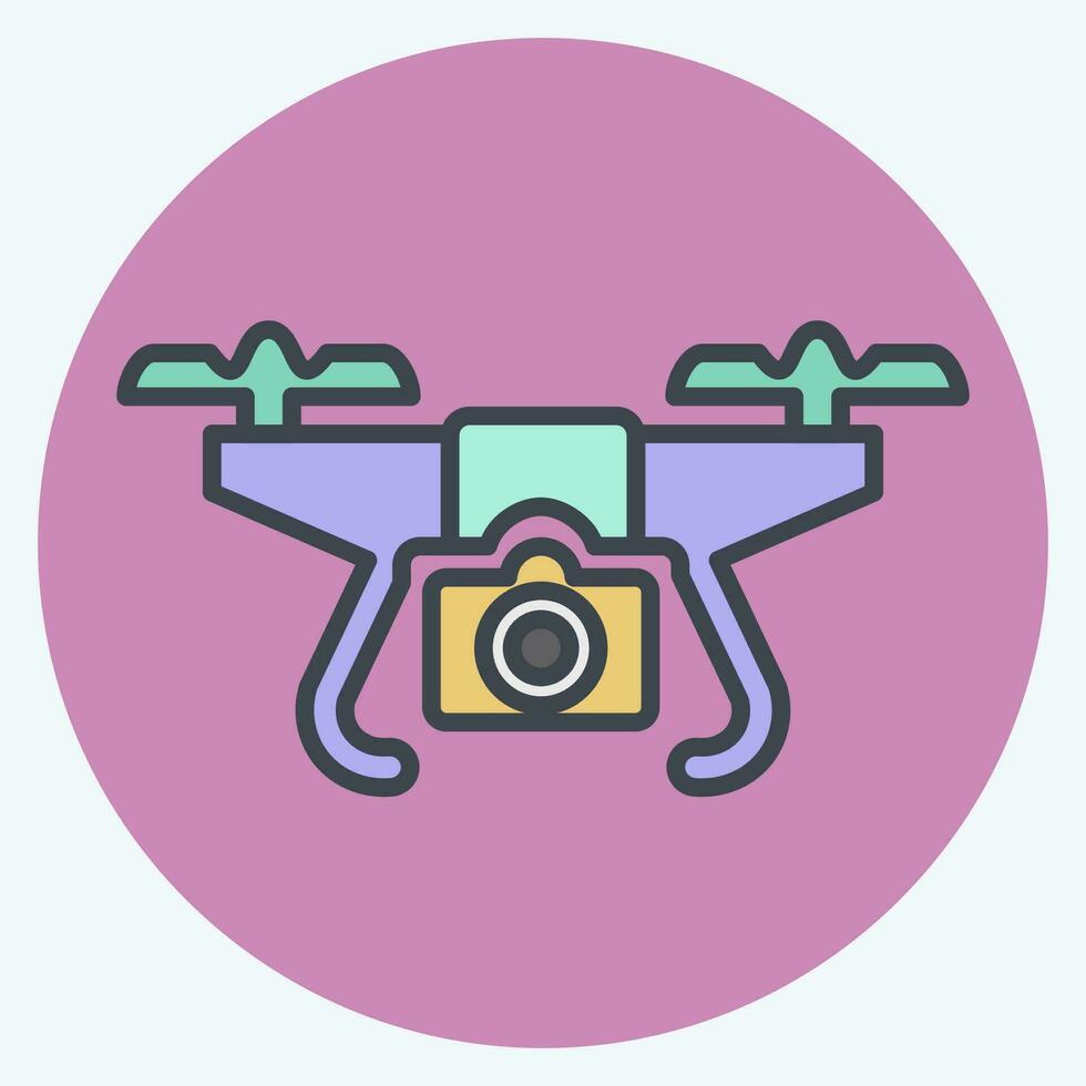 icoon dar met camera. verwant naar dar symbool. kleur maat stijl. gemakkelijk ontwerp bewerkbaar. gemakkelijk illustratie vector