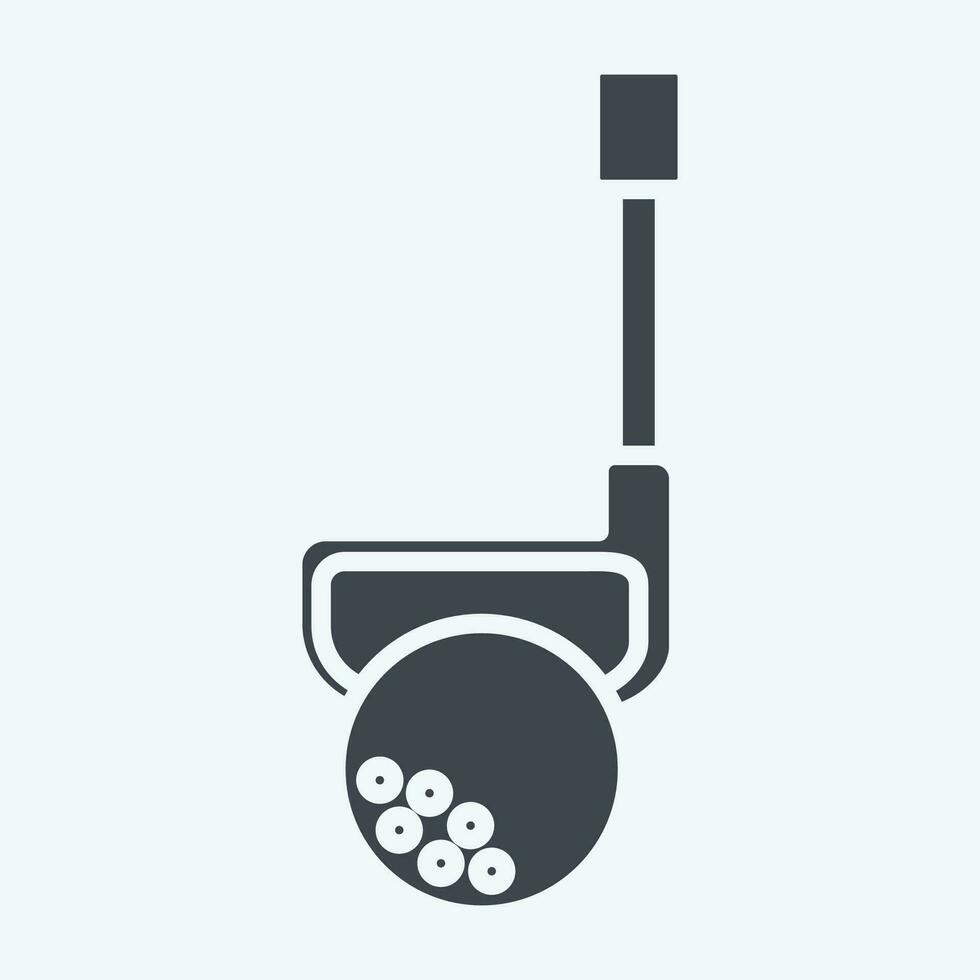 icoon ijzer. verwant naar golf symbool. glyph stijl. gemakkelijk ontwerp bewerkbaar. gemakkelijk illustratie vector