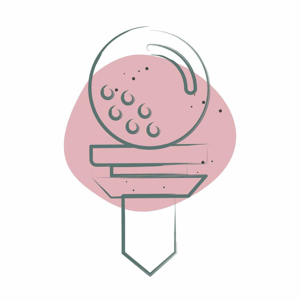 icoon T-stukken. verwant naar golf symbool. kleur plek stijl. gemakkelijk ontwerp bewerkbaar. gemakkelijk illustratie vector