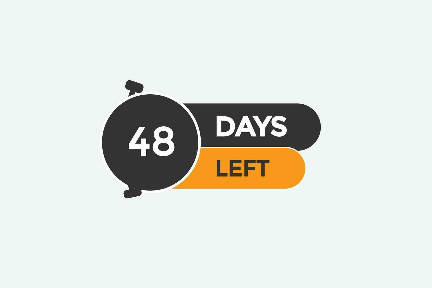 48 dagen links countdown sjabloon,48 dag countdown links banier etiket knop eps 48 vector