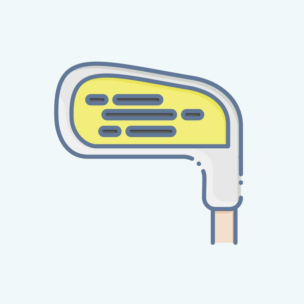 icoon golf club. verwant naar golf symbool. tekening stijl. gemakkelijk ontwerp bewerkbaar. gemakkelijk illustratie vector