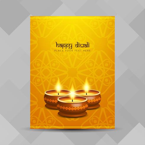 Abstracte Happy Diwali religieuze brochure ontwerpsjabloon vector