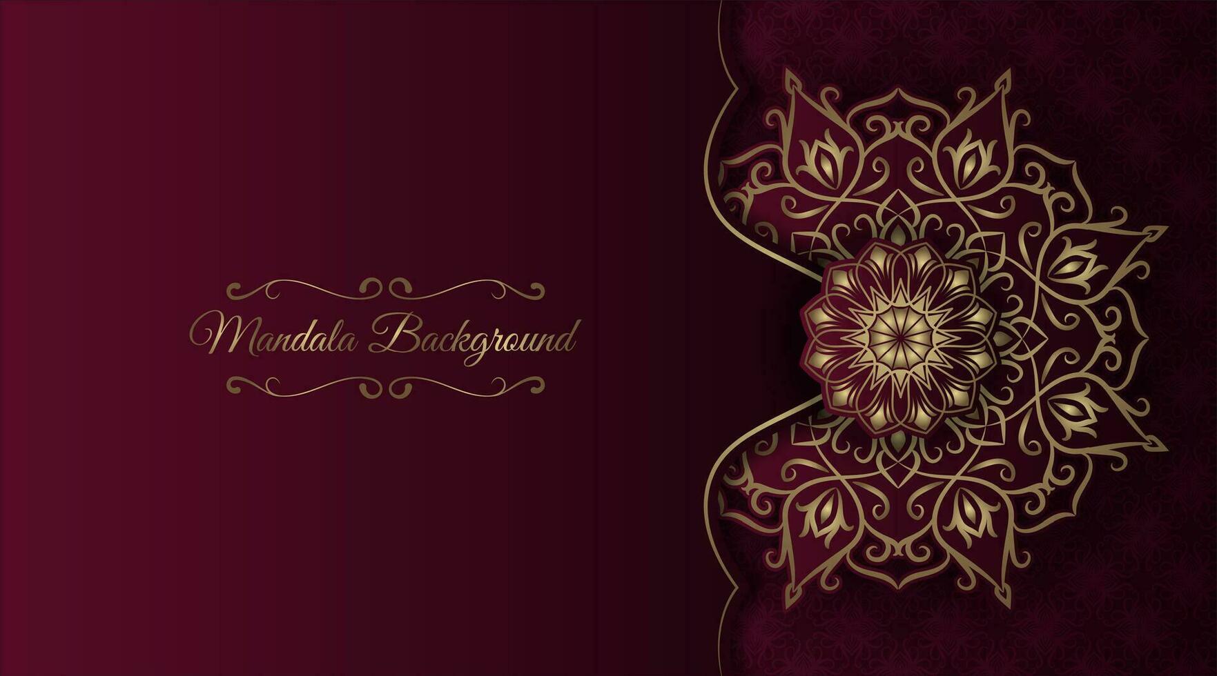 luxe achtergrond met gouden mandala ornament vector