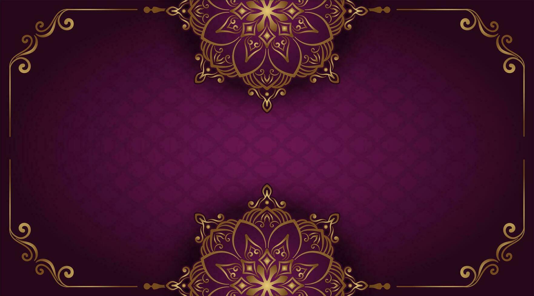 luxe achtergrond met gouden mandala ornament vector