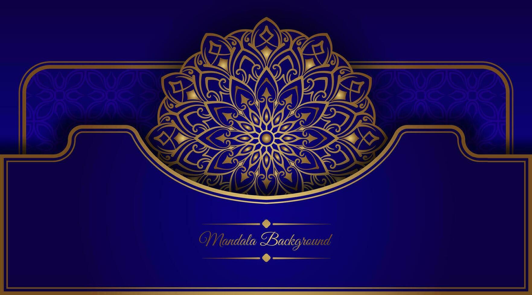 luxe achtergrond met gouden mandala ornament vector