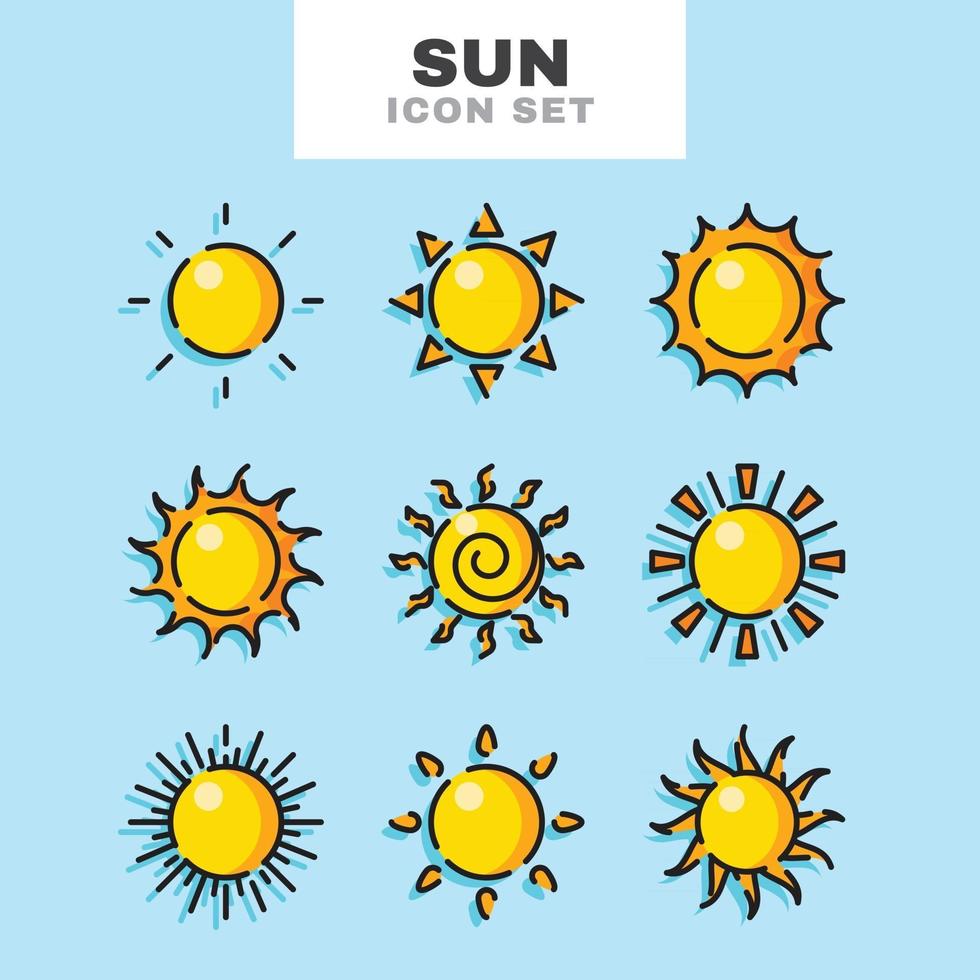 zon pictogramserie vector