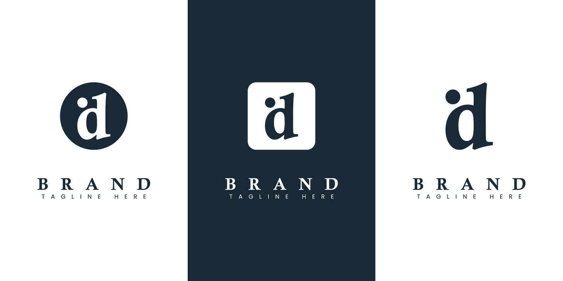 modern en gemakkelijk kleine letters di brief logo, geschikt voor ieder bedrijf met di of ID kaart initialen. vector