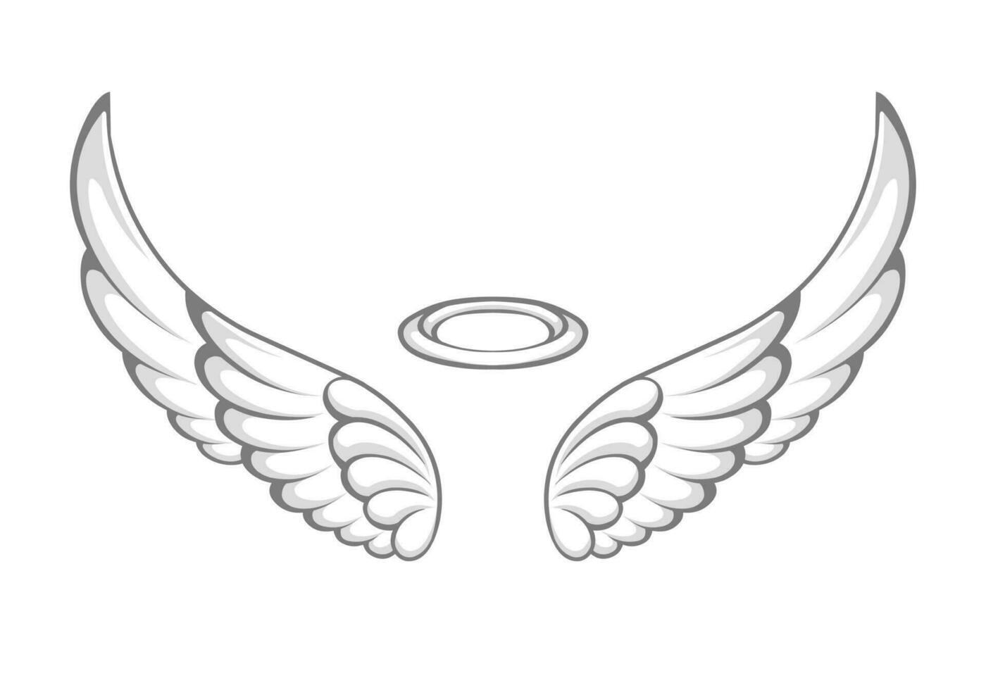 engel Vleugels icoon vrij vector