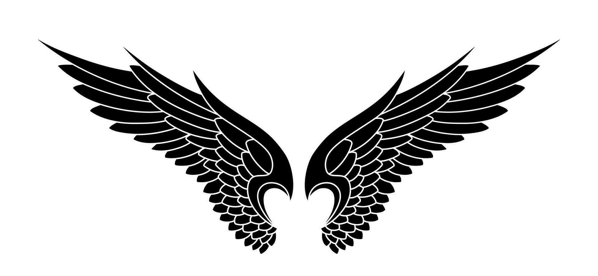 vector silhouet engel Vleugels logo