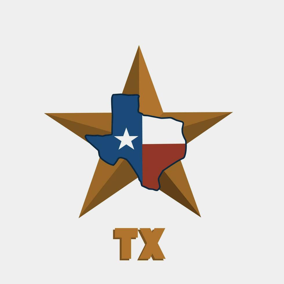 illustratie vector van wijnoogst Texas ontwerp perfect voor afdrukken, enz