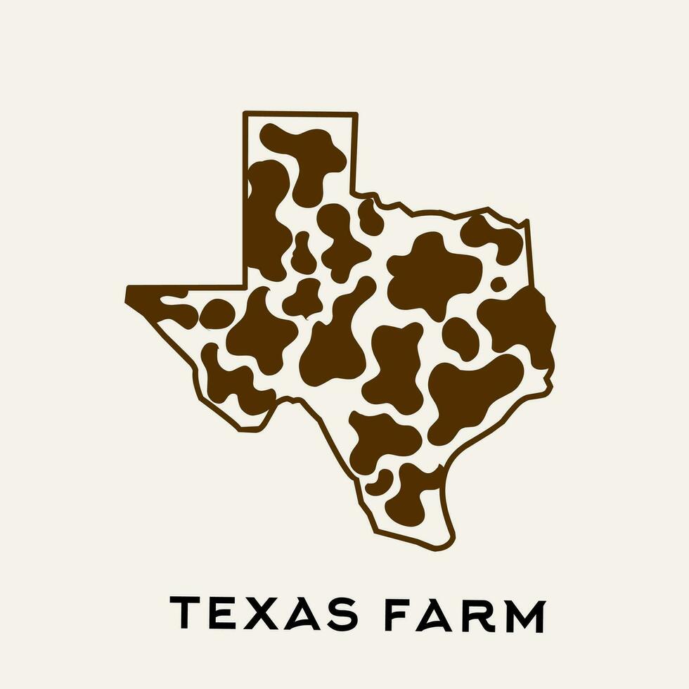 vector van Texas kaart ontwerp met koe patroon, Texas boerderij, perfect voor afdrukken, t-shirt enz