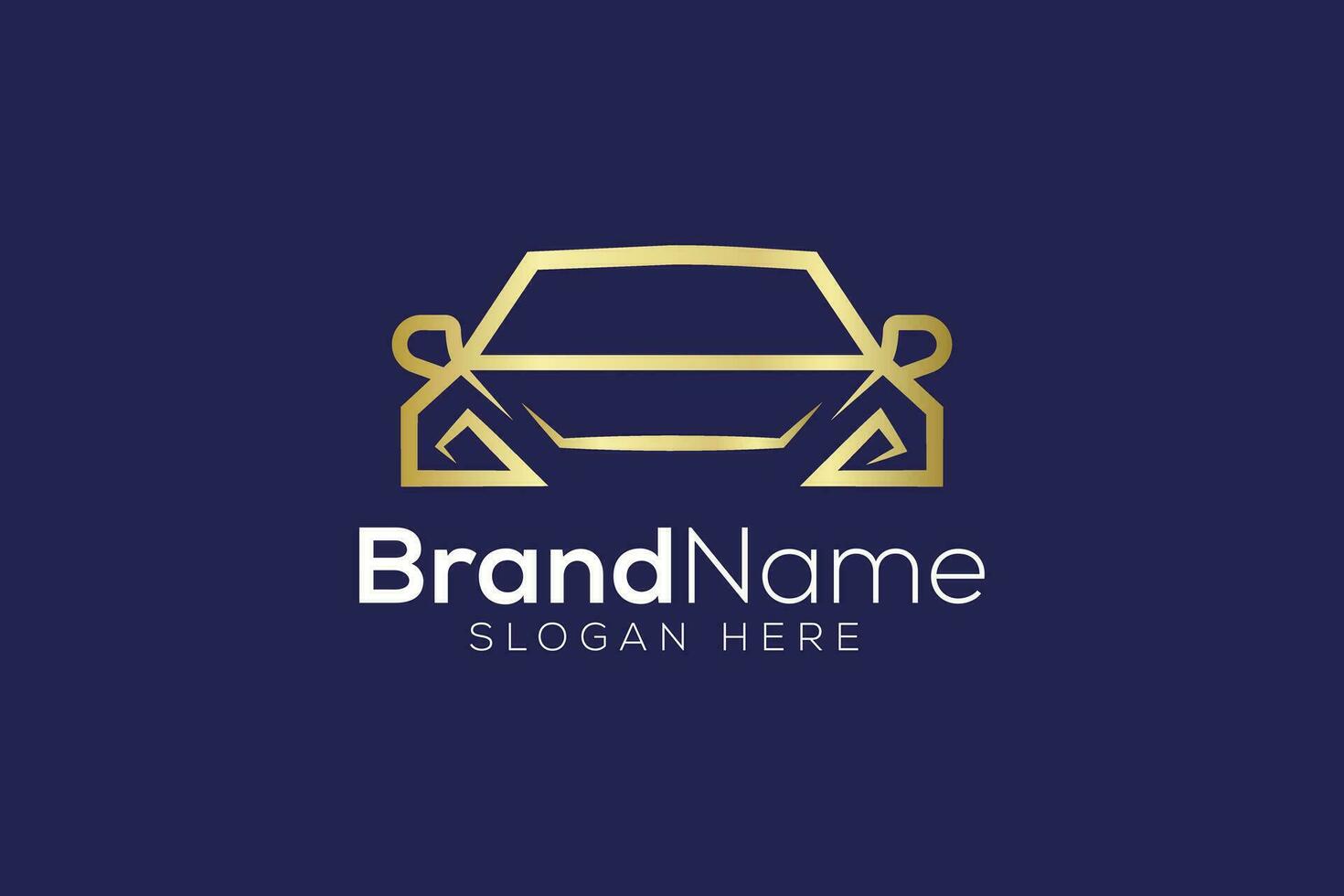 luxueus auto goud logo ontwerp vector sjabloon