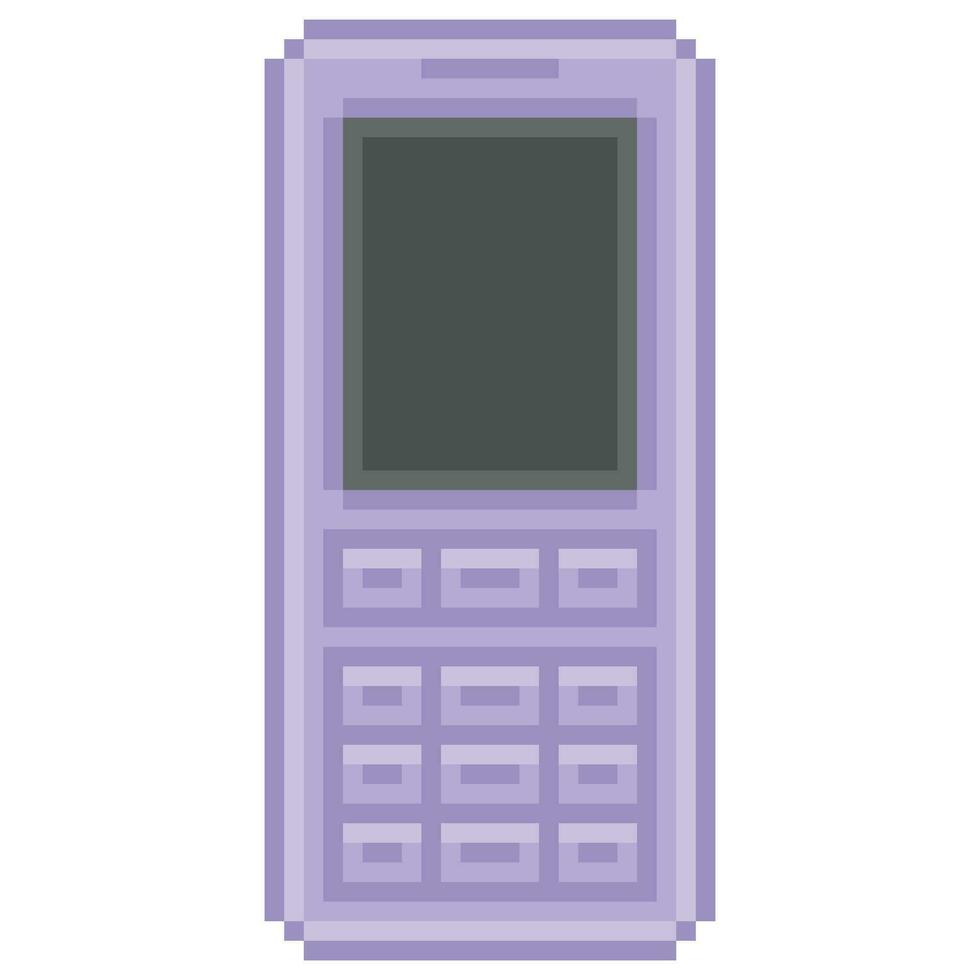 oud cel telefoons in pixel kunst vector