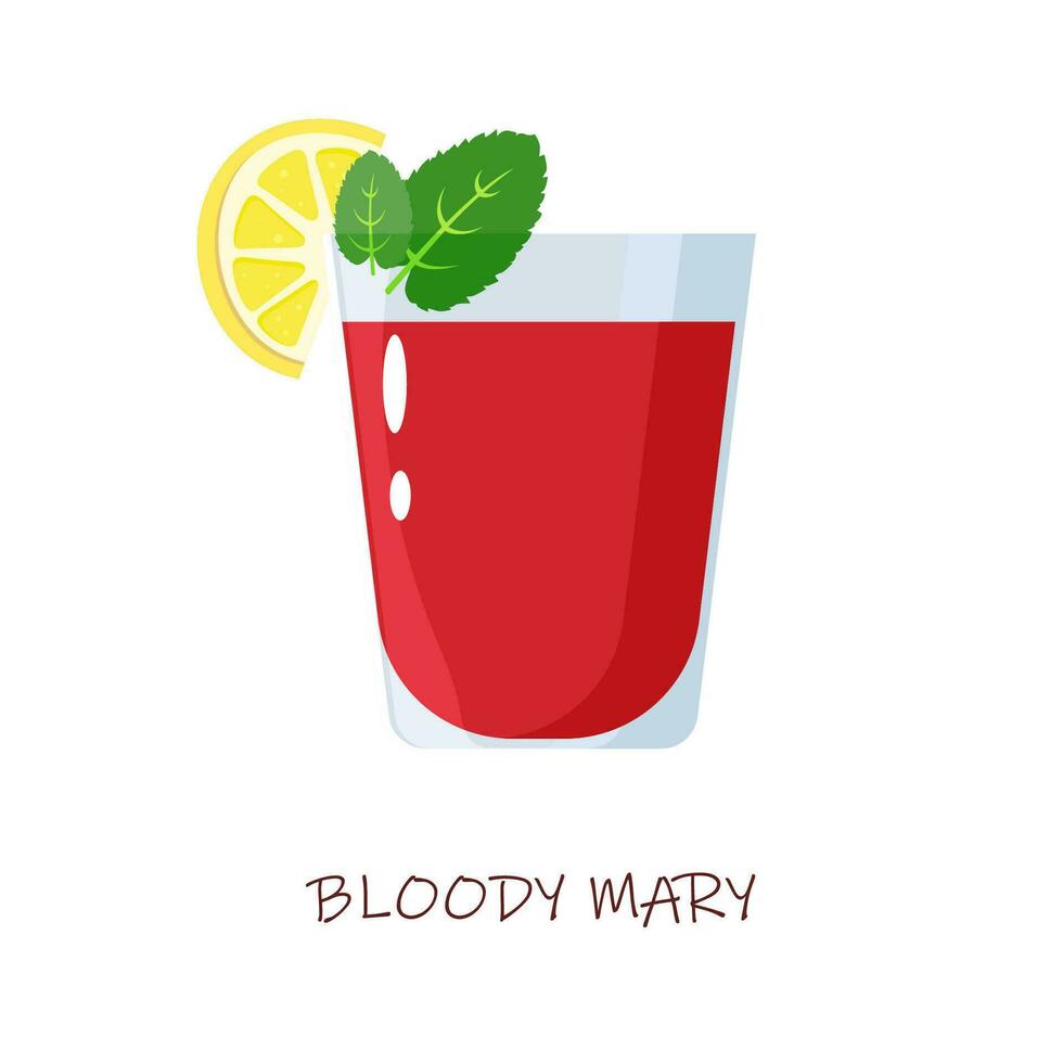bloederig Maria drinken met citroen en munt vector