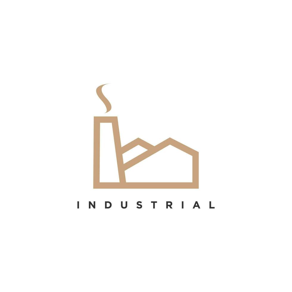 industrieel gebouw logo ontwerp met modern creatief concept idee vector