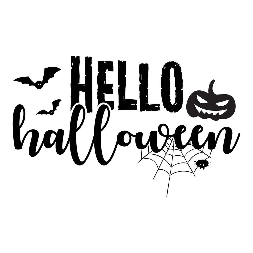 Hallo halloween, gelukkig halloween vector