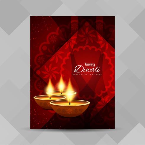 Abstracte Happy Diwali brochure ontwerpsjabloon vector