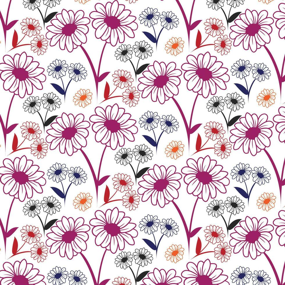 modern kleurrijk bloemen patroon achtergrond ontwerp vector sjabloon.