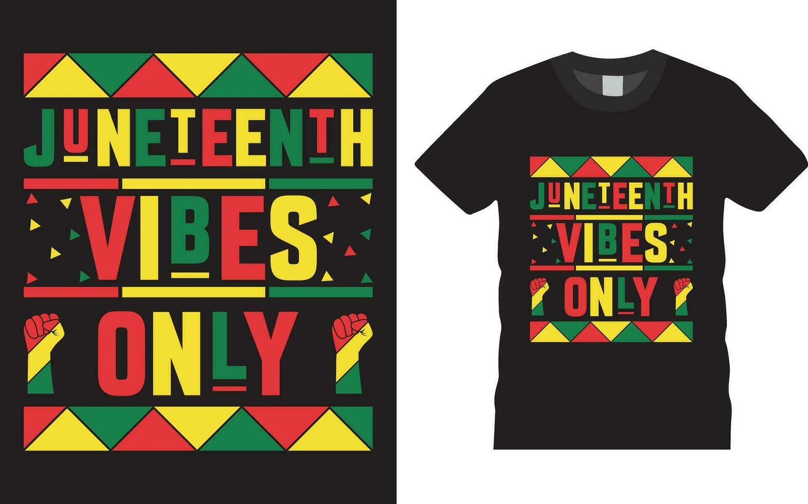 juneteenth 1865 Amerikaans zwart mensen historisch vrijheid dag t-shirt ontwerp vector