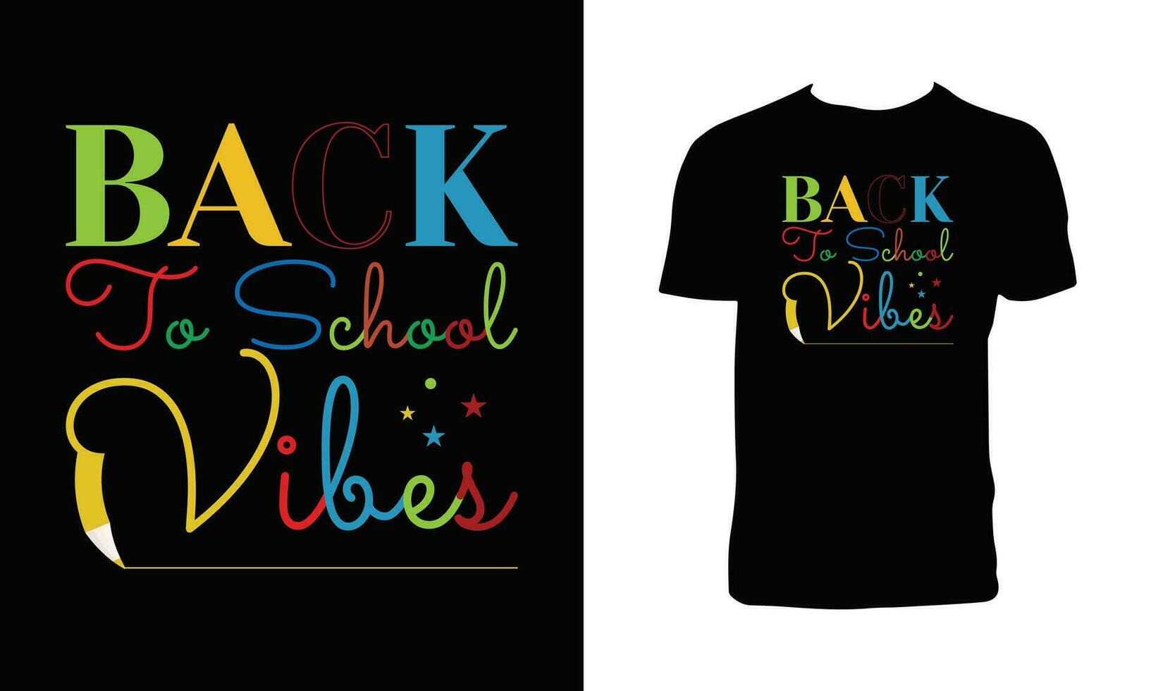 terug naar school- belettering t overhemd ontwerp. vector