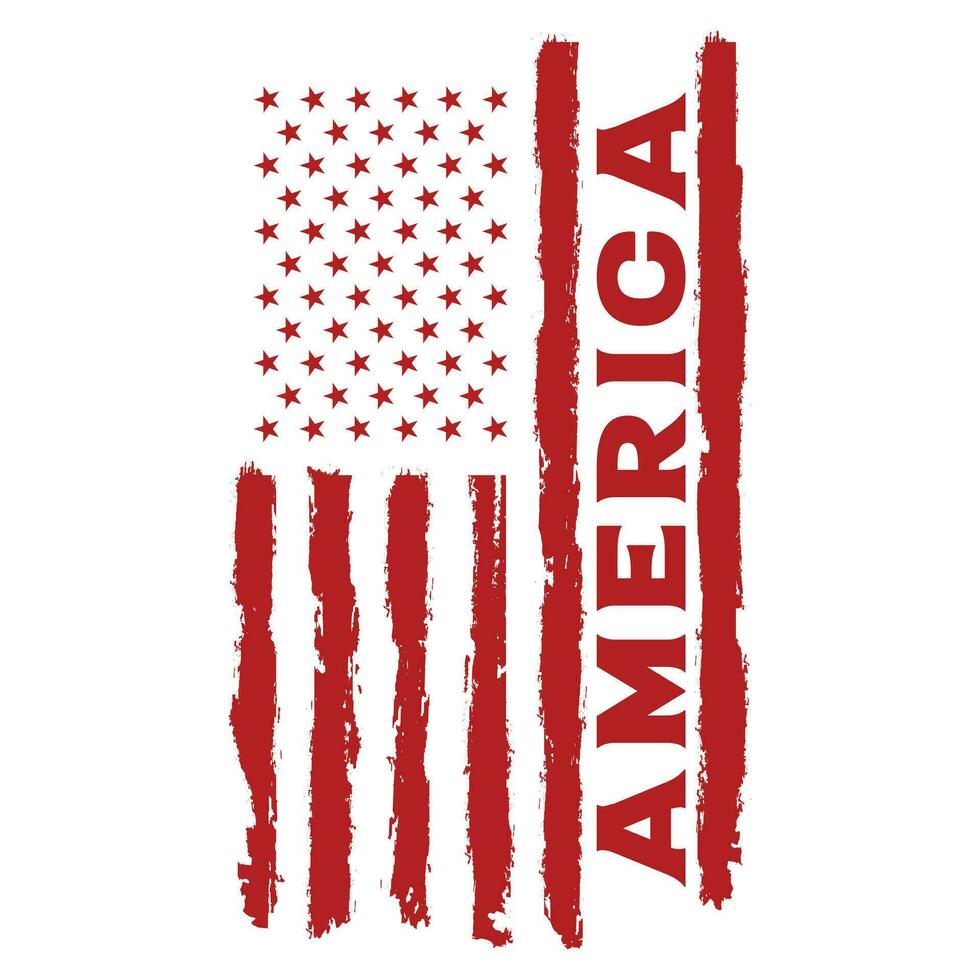 Amerika Amerikaans vlag 4e van juli vector