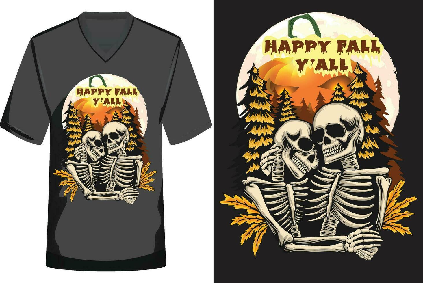 halloween illustratie t-shirt ontwerp vector