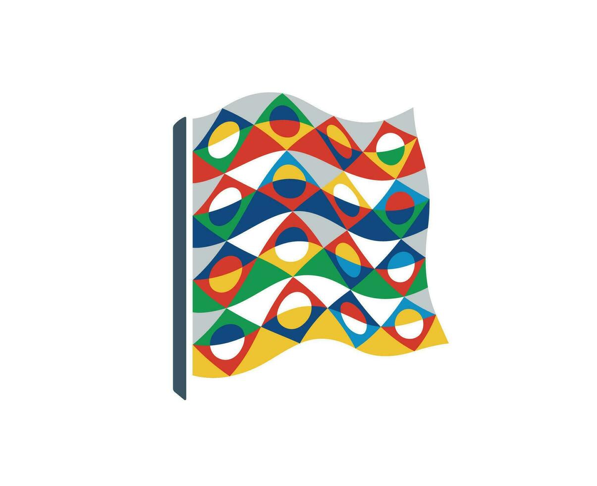 uefa landen liga logo symbool abstract ontwerp vector illustratie