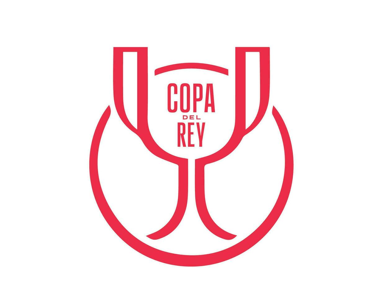 copa del rey logo met naam rood symbool abstract ontwerp vector illustratie