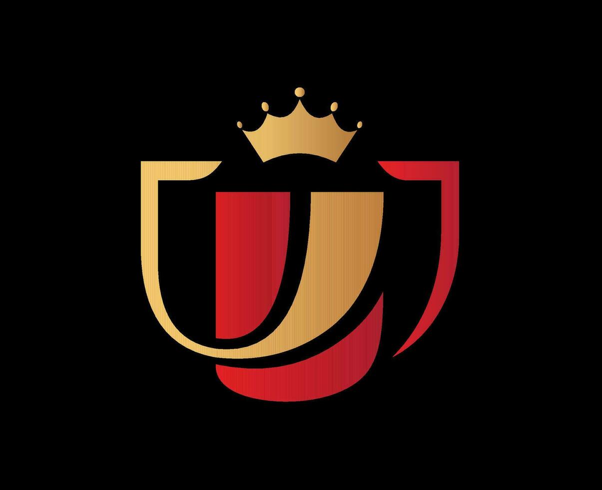copa del rey Spanje logo symbool abstract ontwerp vector illustratie met zwart achtergrond