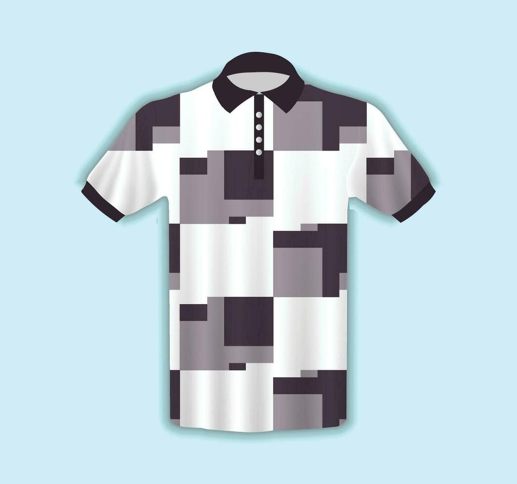 Mannen t-shirt in 3d stijl vector