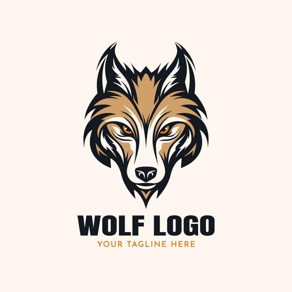 wolf illustratie logo vector sjabloon