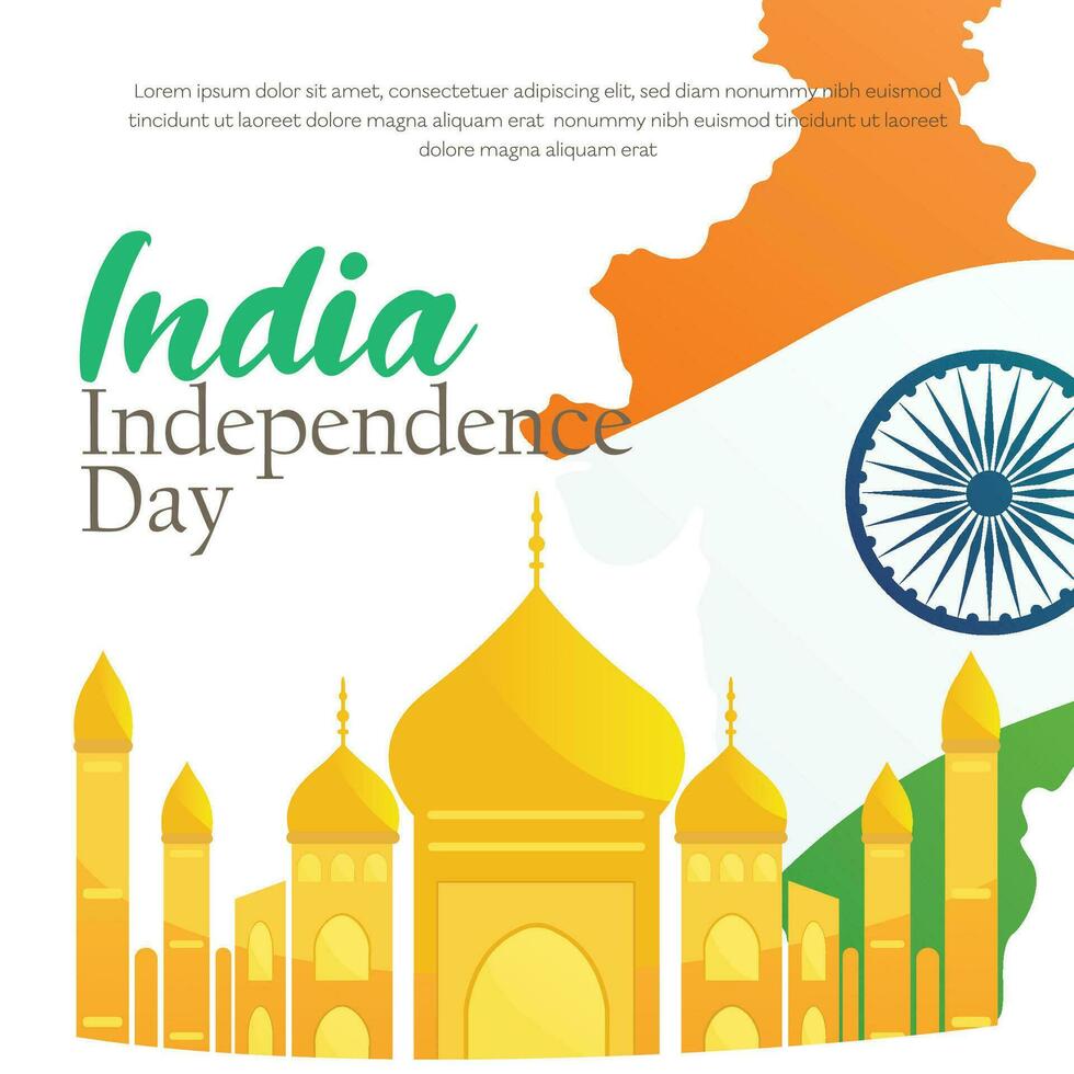 Indië onafhankelijkheid dag 2023 vector illustratie