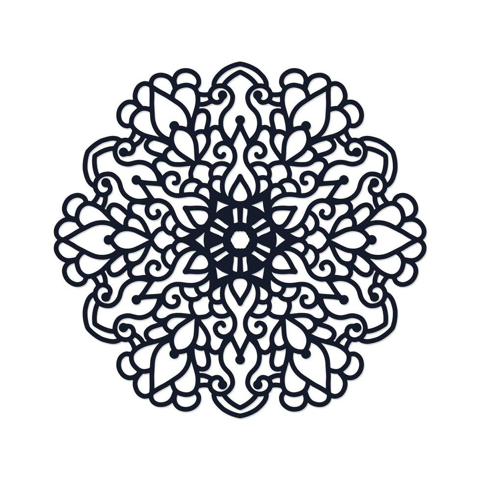 laser besnoeiing muur decor mandala ontwerp vector