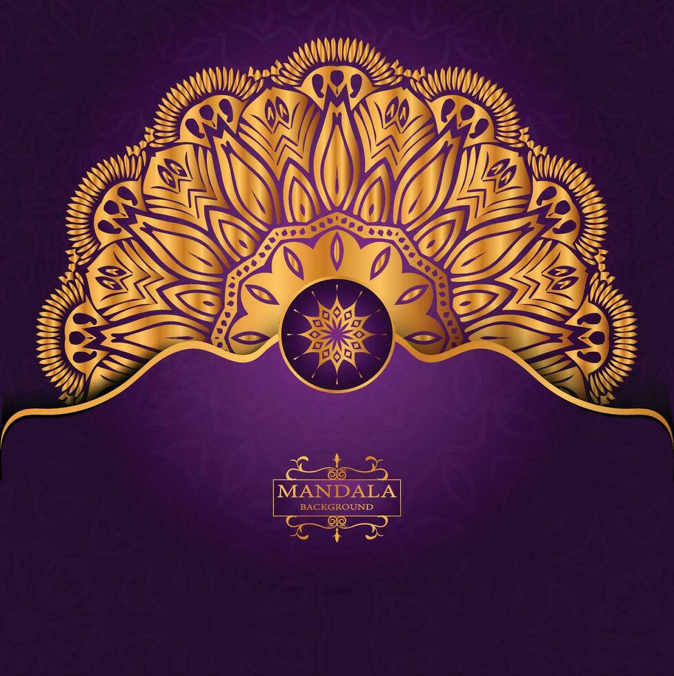 gouden kleur mandala kunst vector