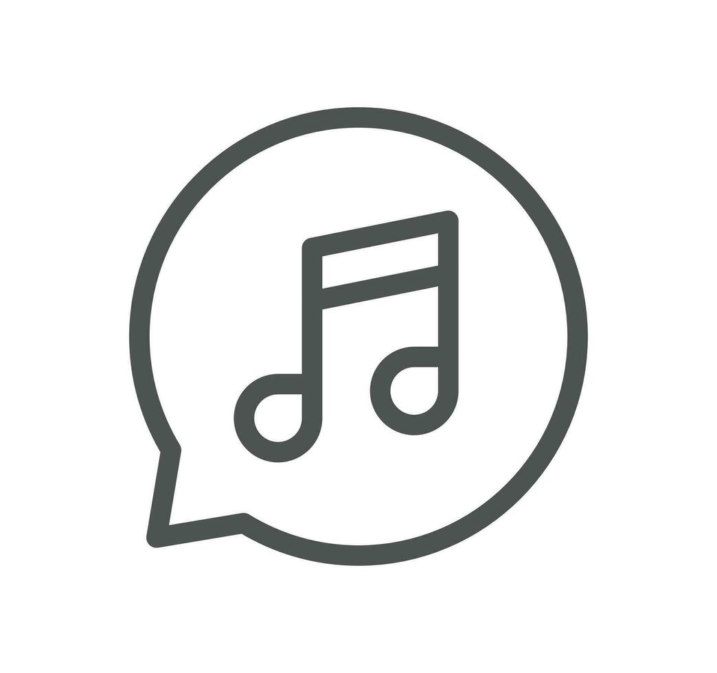 muziek- verwant icoon schets en lineair vector. vector