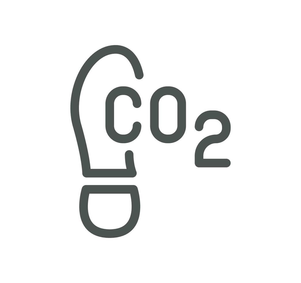 co2 verwant icoon schets en lineair vector. vector