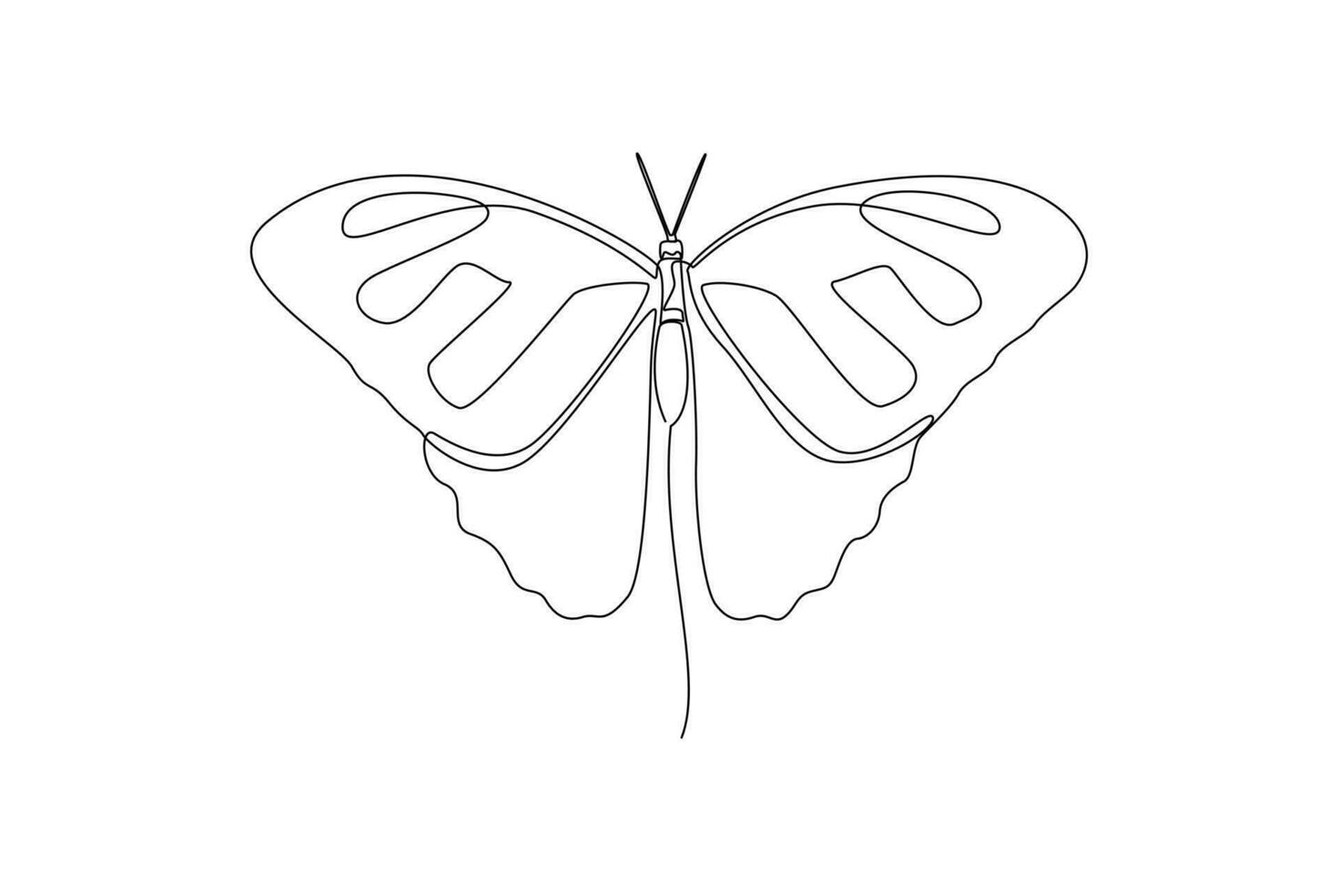 doorlopend een lijn tekening insecten concept. single lijn trek ontwerp vector grafisch illustratie.