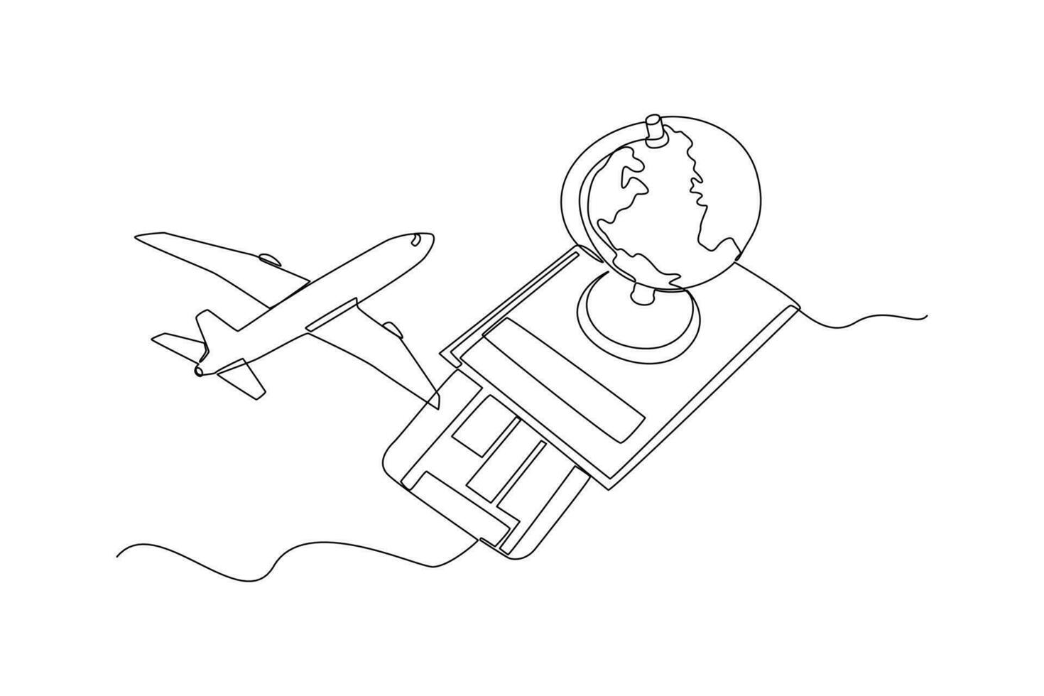 single een lijn tekening wereld toerisme dag concept. doorlopend lijn trek ontwerp grafisch vector illustratie.