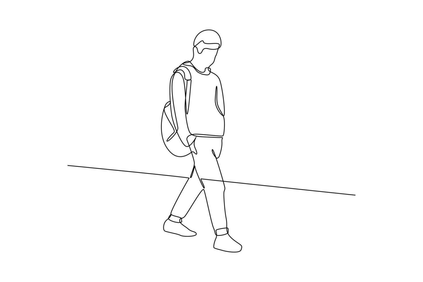 doorlopend een lijn tekening terug naar school- concept. single lijn trek ontwerp vector grafisch illustratie.