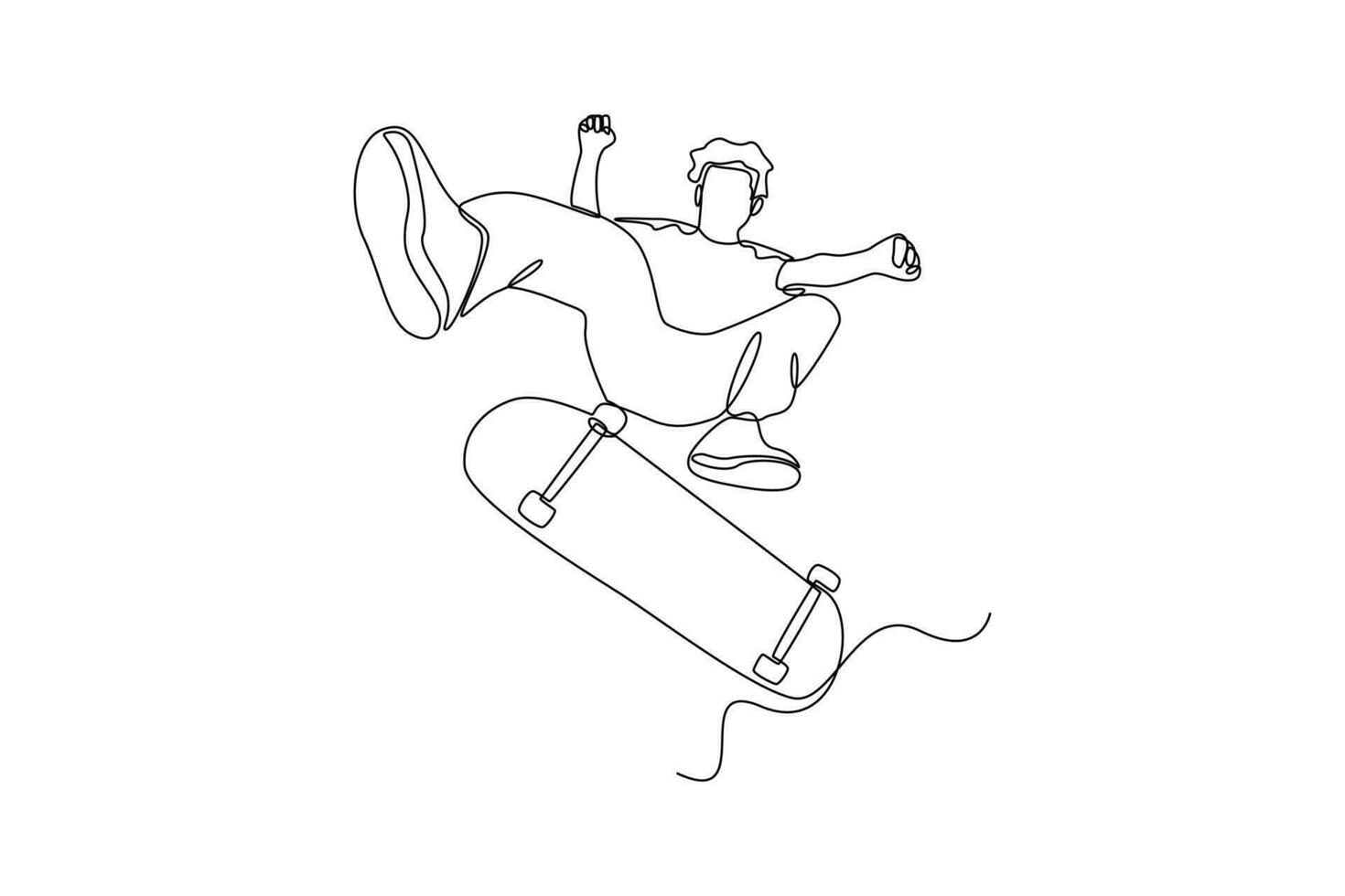 doorlopend een lijn tekening jeugd sport- concept. single lijn trek ontwerp vector grafisch illustratie.