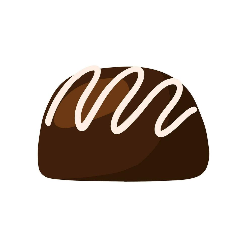 chocola truffel snoep voedsel tekening icoon tekenfilm vector illustratie