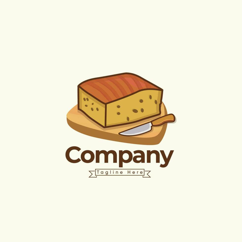 sopa paraguaya taart illustratie vector logo sjabloon. voedingsmiddelen heerlijk smaak ontwerp en koken. premie vector logo met 3d stijl taart ontwerp en restaurant paraguaya taart logo ontwerp.