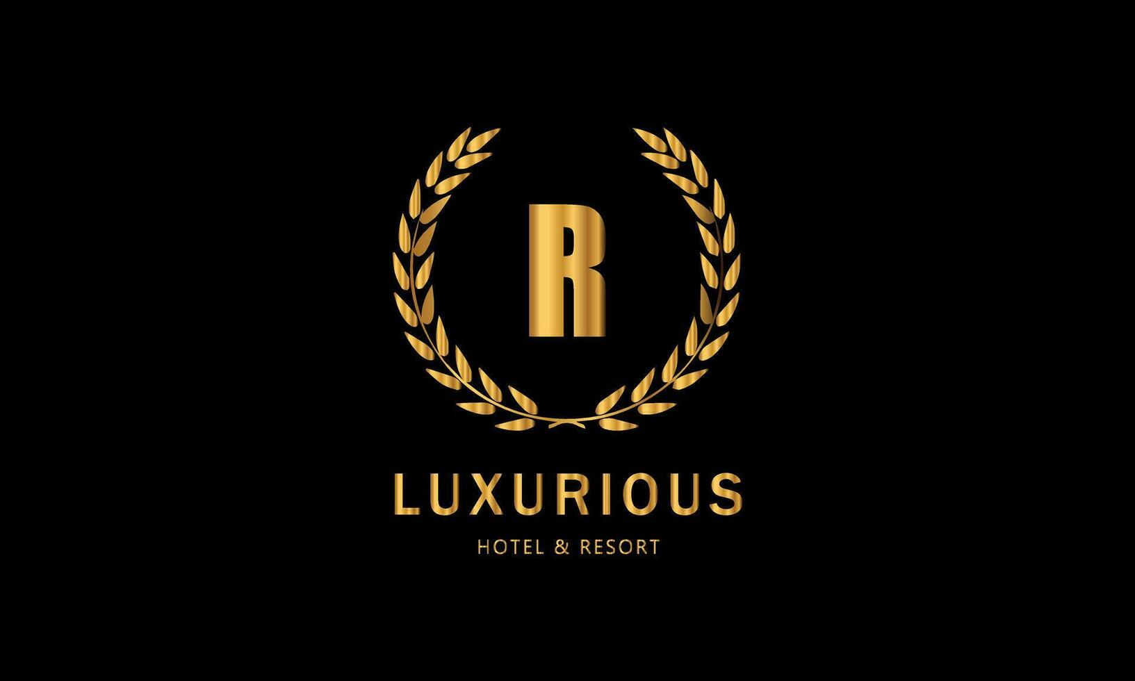 luxe letter r logo-ontwerp vector