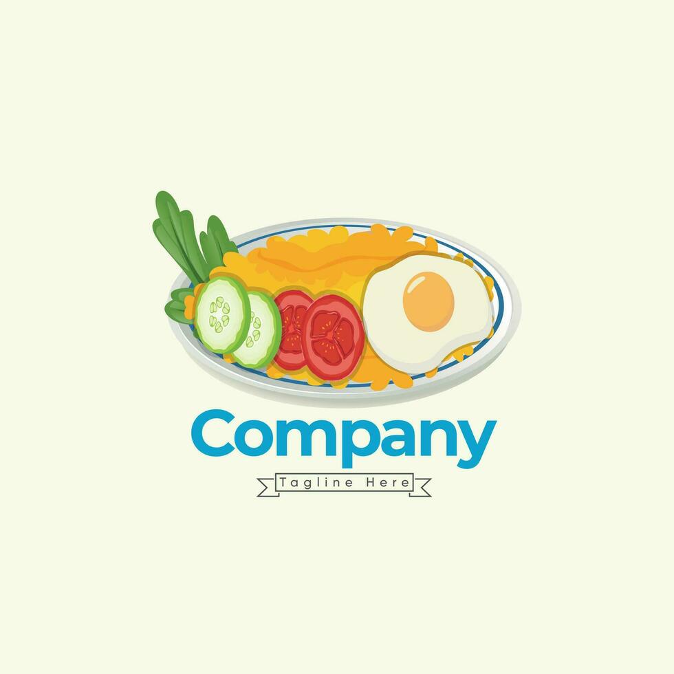 bedrijf restaurant voedsel logo ontwerp, hoge kwaliteit voedsel groente ei Gezondheid Gezondheid elementen. uniek concept, voedsel plooi icoon voedsel logo met wit achtergrond. vector