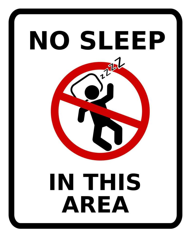 affiches, stickers, tekens van slapen mensen vector