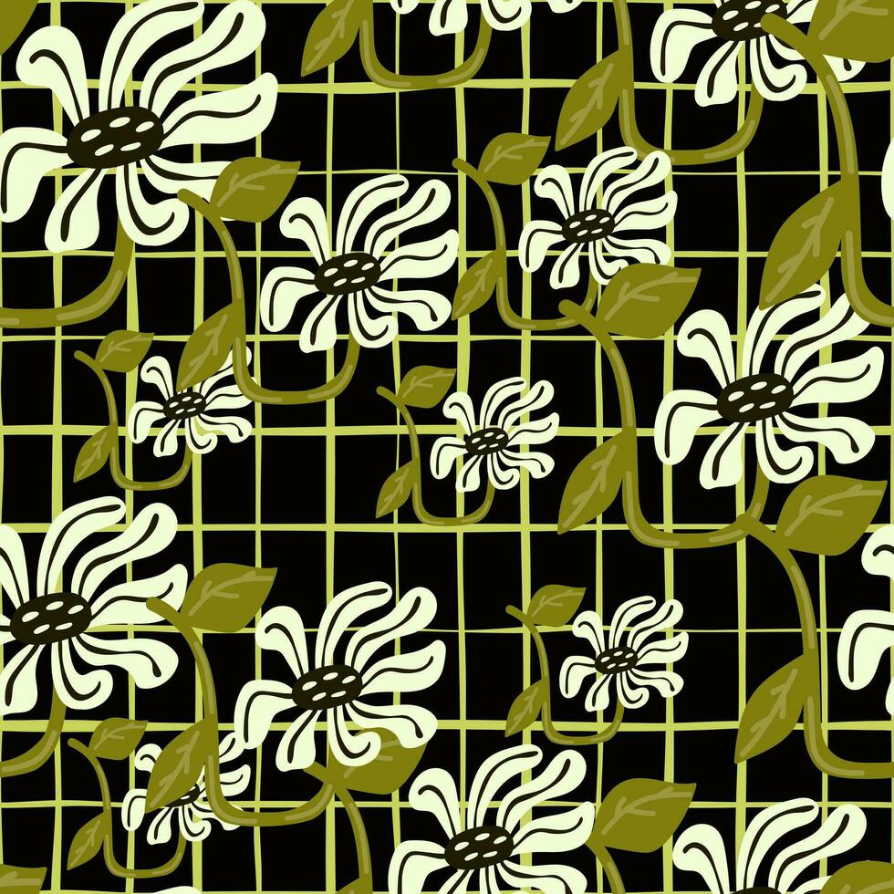 decoratief retro abstract bloem naadloos patroon. wijnoogst gestileerde bloemen achtergrond. vector