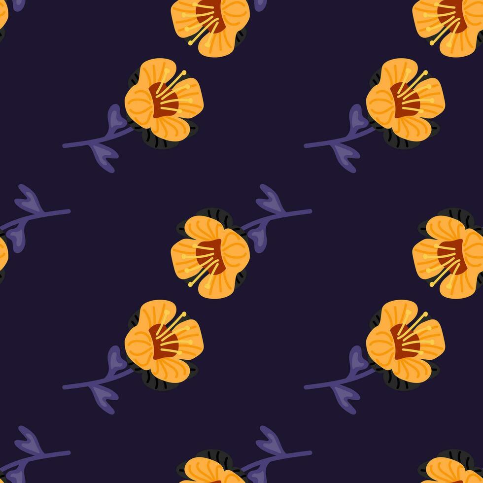 gestileerde schattig bloem naadloos patroon in gemakkelijk stijl. abstract bloemen eindeloos achtergrond. vector