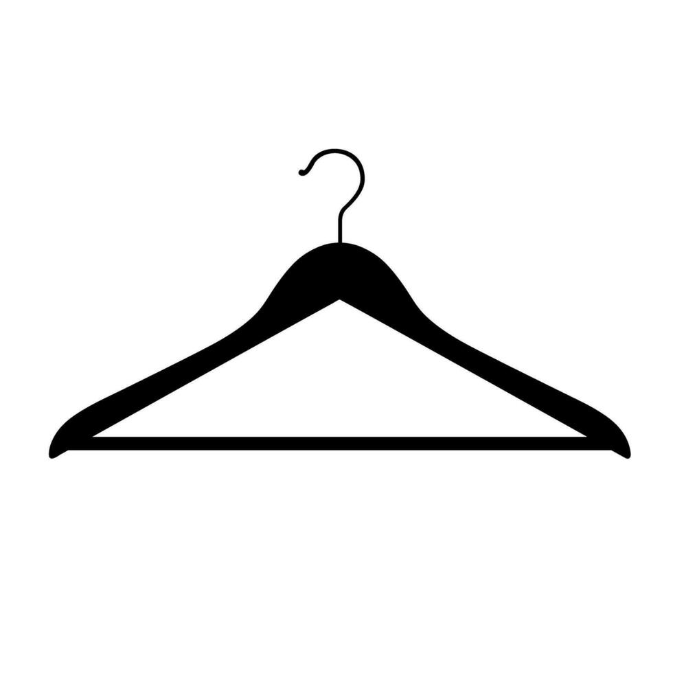 houten jas hanger in gemakkelijk stijl. jas hanger icoon. vector