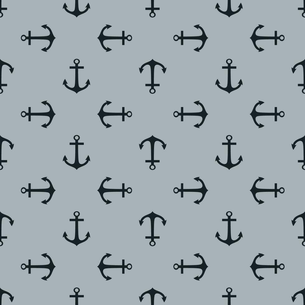 naadloos vector patroon met ankers. achtergrond in marinier stijl. vector illustratie